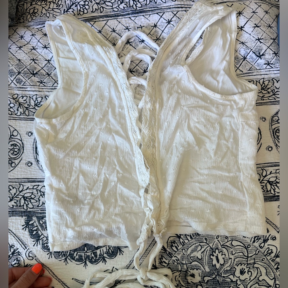 Idyllwind Quail Ridge lace back top - Picture 2 of 5